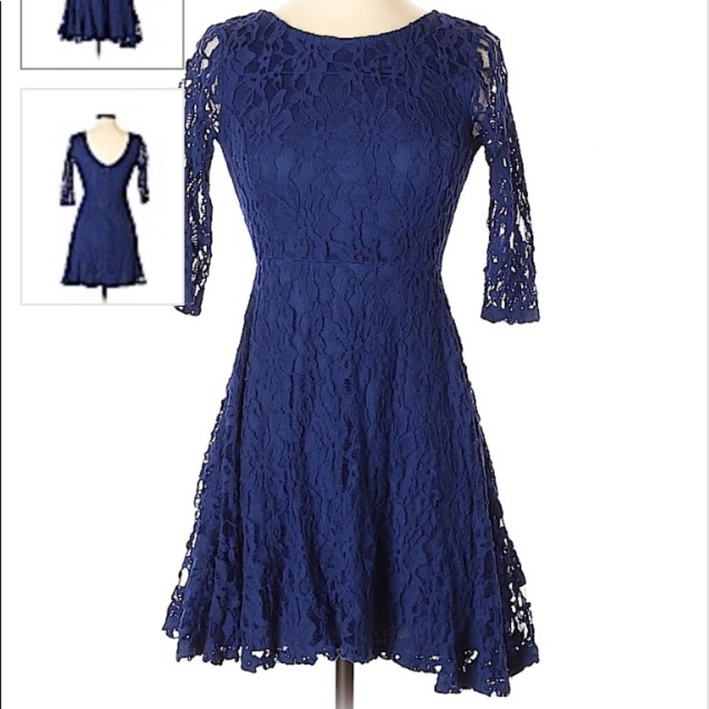 Nordstrom Lush blue lace dress!